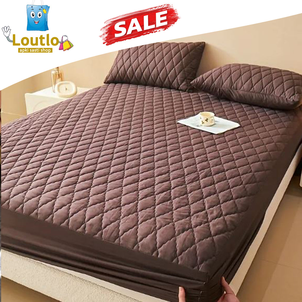 Soft Cotton Quilted 100% Waterproof Fitted Mattress Protector
