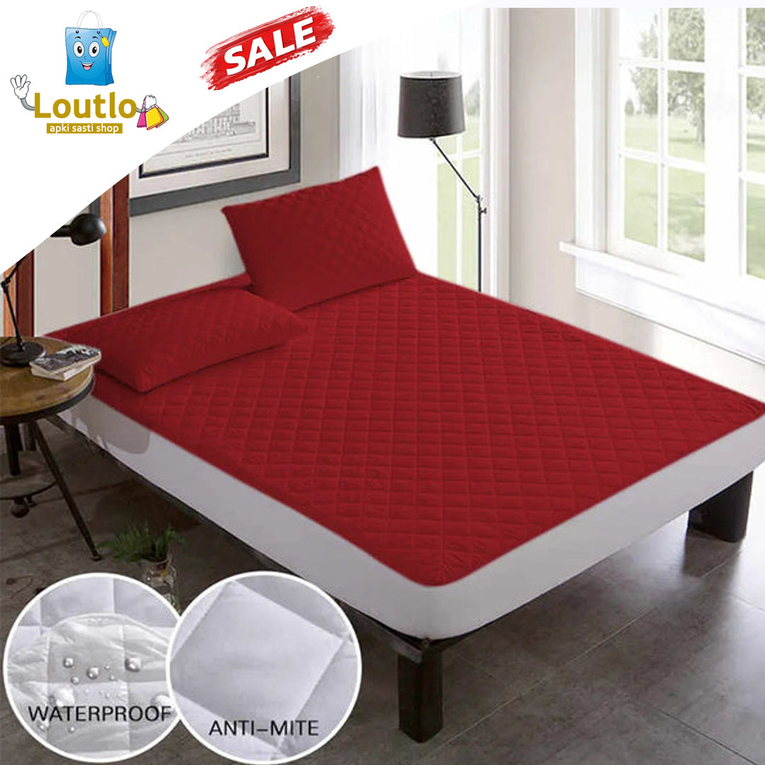 Soft Cotton Quilted 100% Waterproof Fitted Mattress Protector