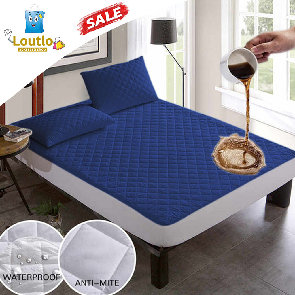 Soft Cotton Quilted 100% Waterproof Fitted Mattress Protector