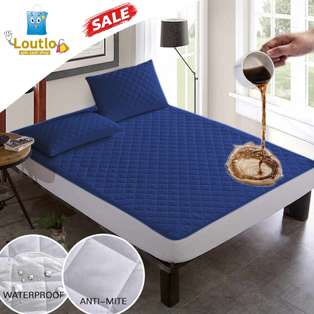 Soft Cotton Quilted 100% Waterproof Fitted Mattress Protector
