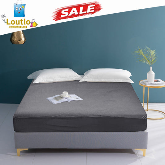 Terry Waterproof Mattress Cover - Grey