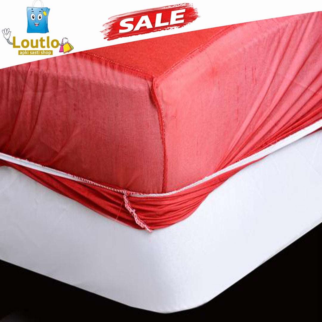 Terry Waterproof Mattress Cover - Maroon