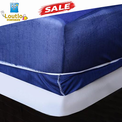 Terry Waterproof Mattress Cover - Navy Blue